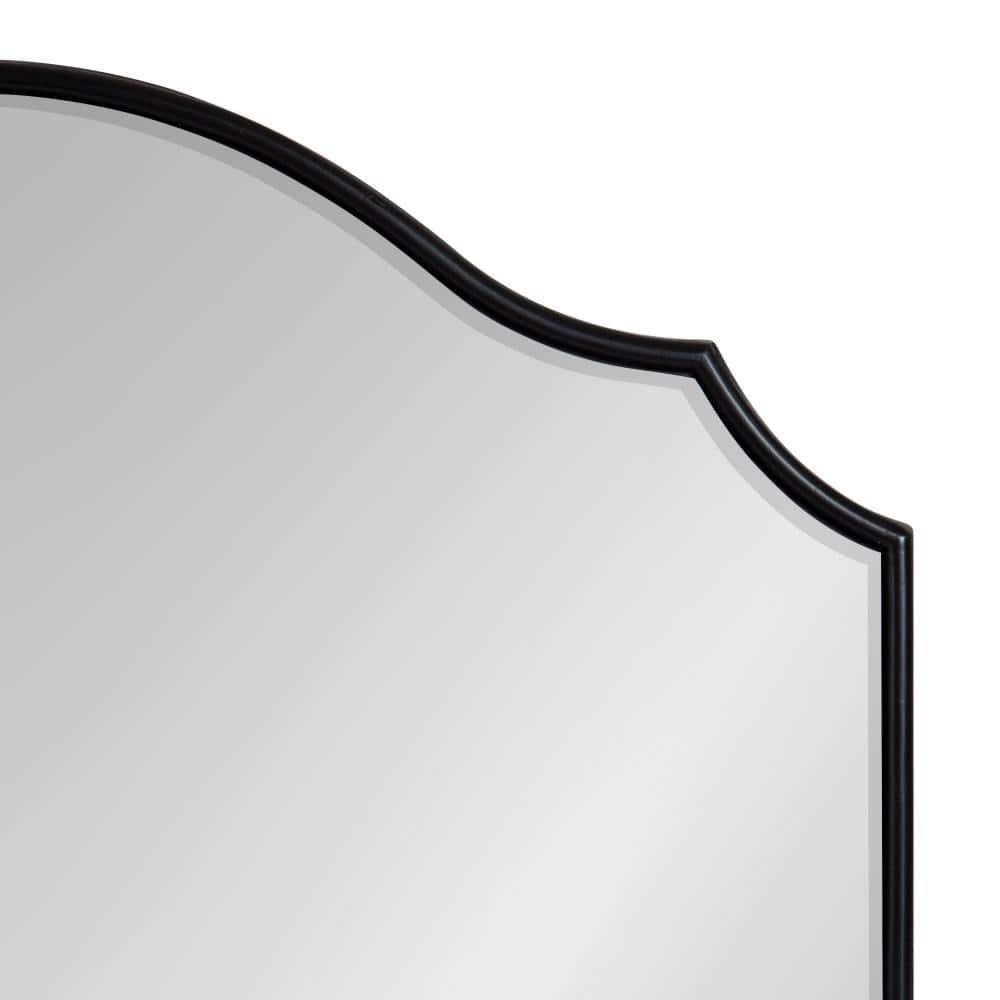Kate and Laurel Leanna Framed Arch Wall Mirror, 32x28, Black