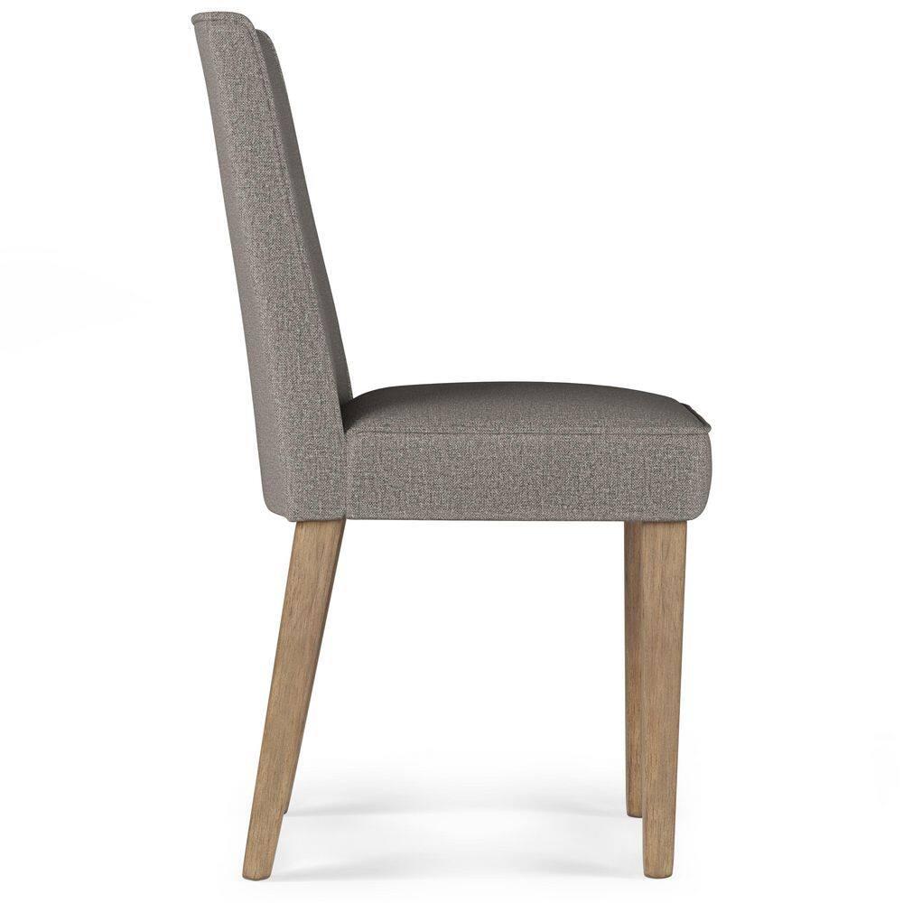 Simpli Home Bartow Woven Fabric Upholstered Dining Chair with Piping Detail in Contemporary Style (Set of 2) (Set of 2)