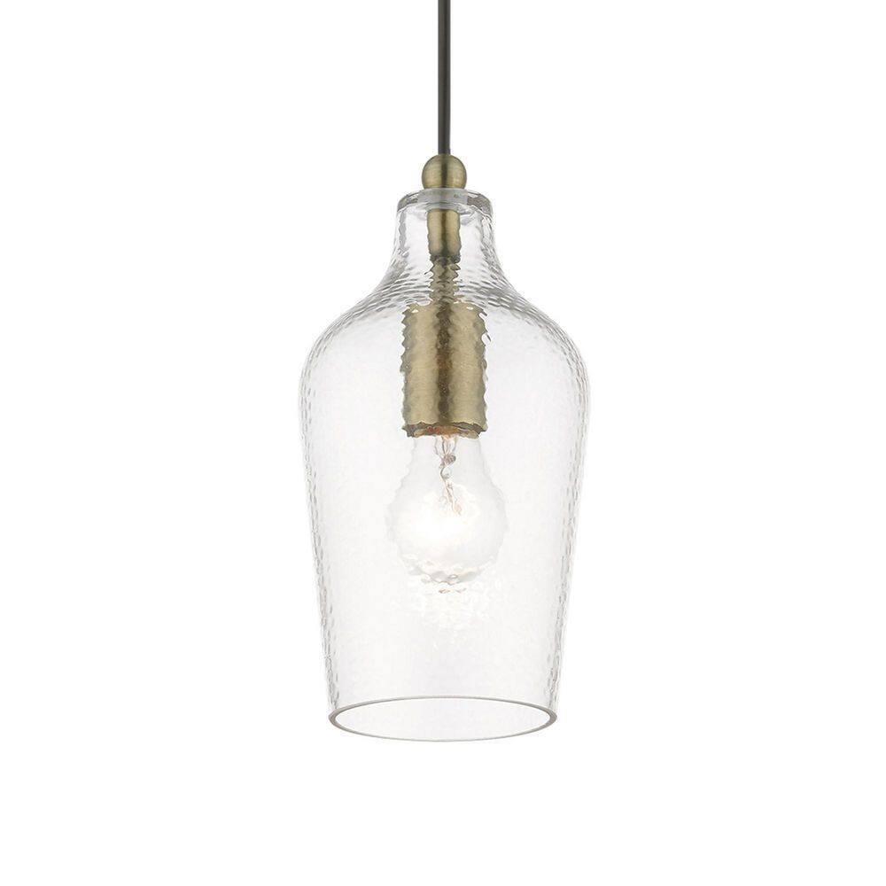 Livex Lighting Avery 1 - Light Pendant in  Antique Brass
