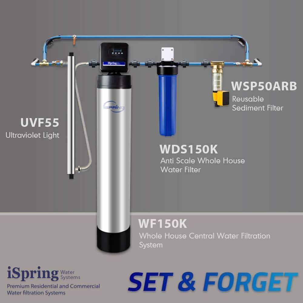 iSpring WDS150K Anti Scale 20" x 4.5" Whole House Water Filter with Patented Scale Inhibitor