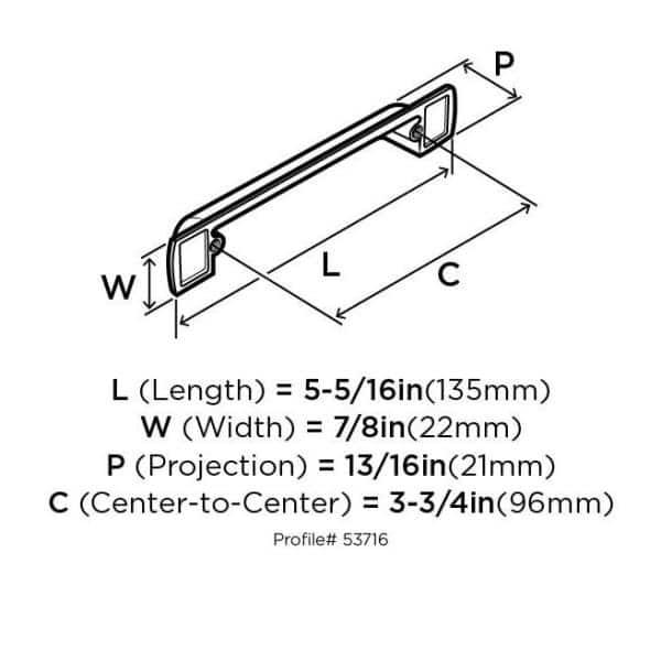 Cabinet 3 3/4" Center to Center Cup/Bin Pull Multipack