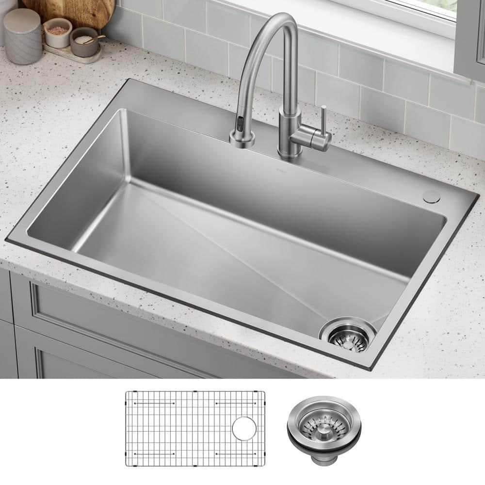 KRAUS Fairlane Undermount 18-Gauge Stainless Steel Kitchen Sink