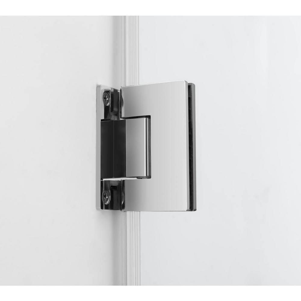 Belmore GS 65" W x 72" H Hinged Frameless Shower Door