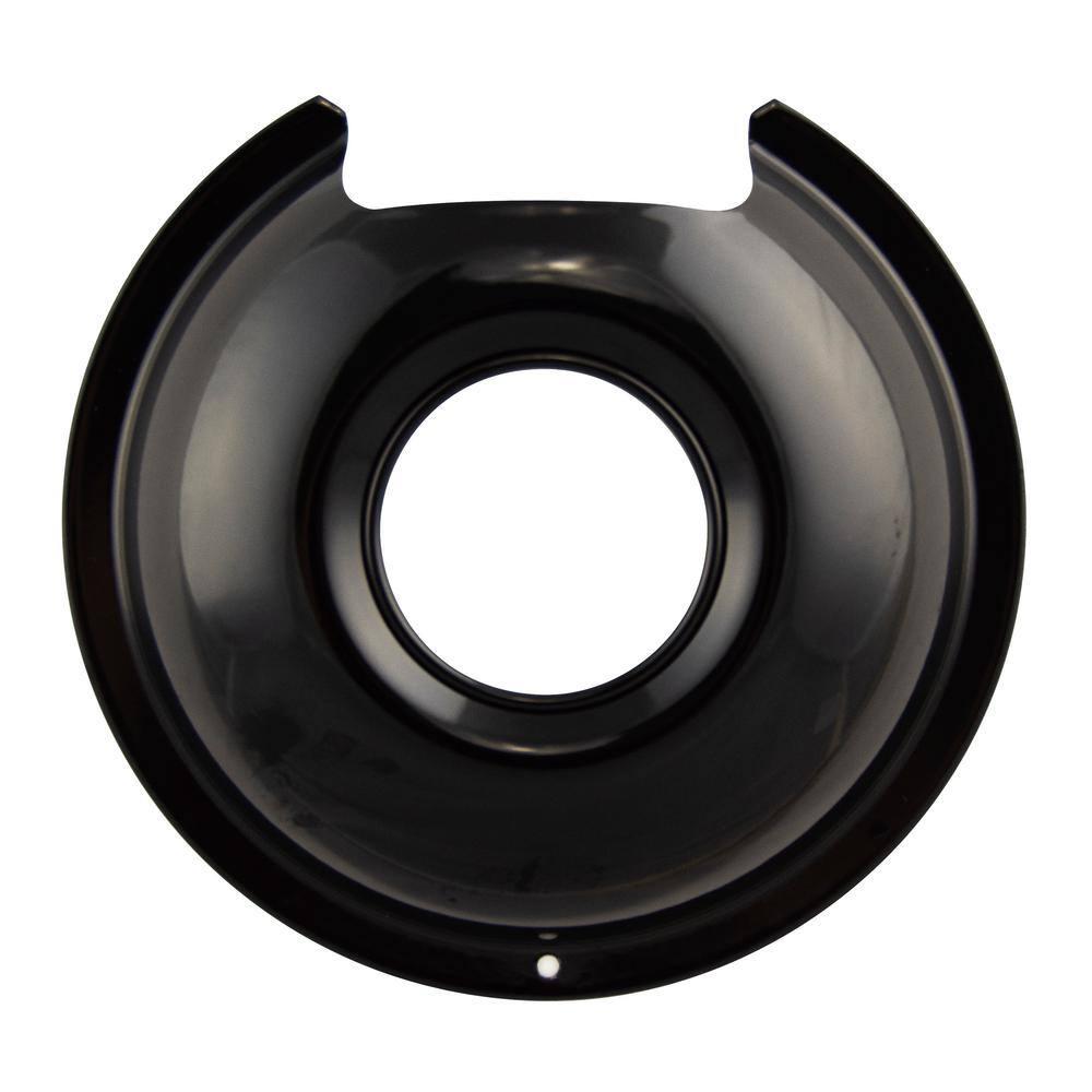 Range Kleen P105 Style D Small Heavy Duty Black Porcelain Drip Pan