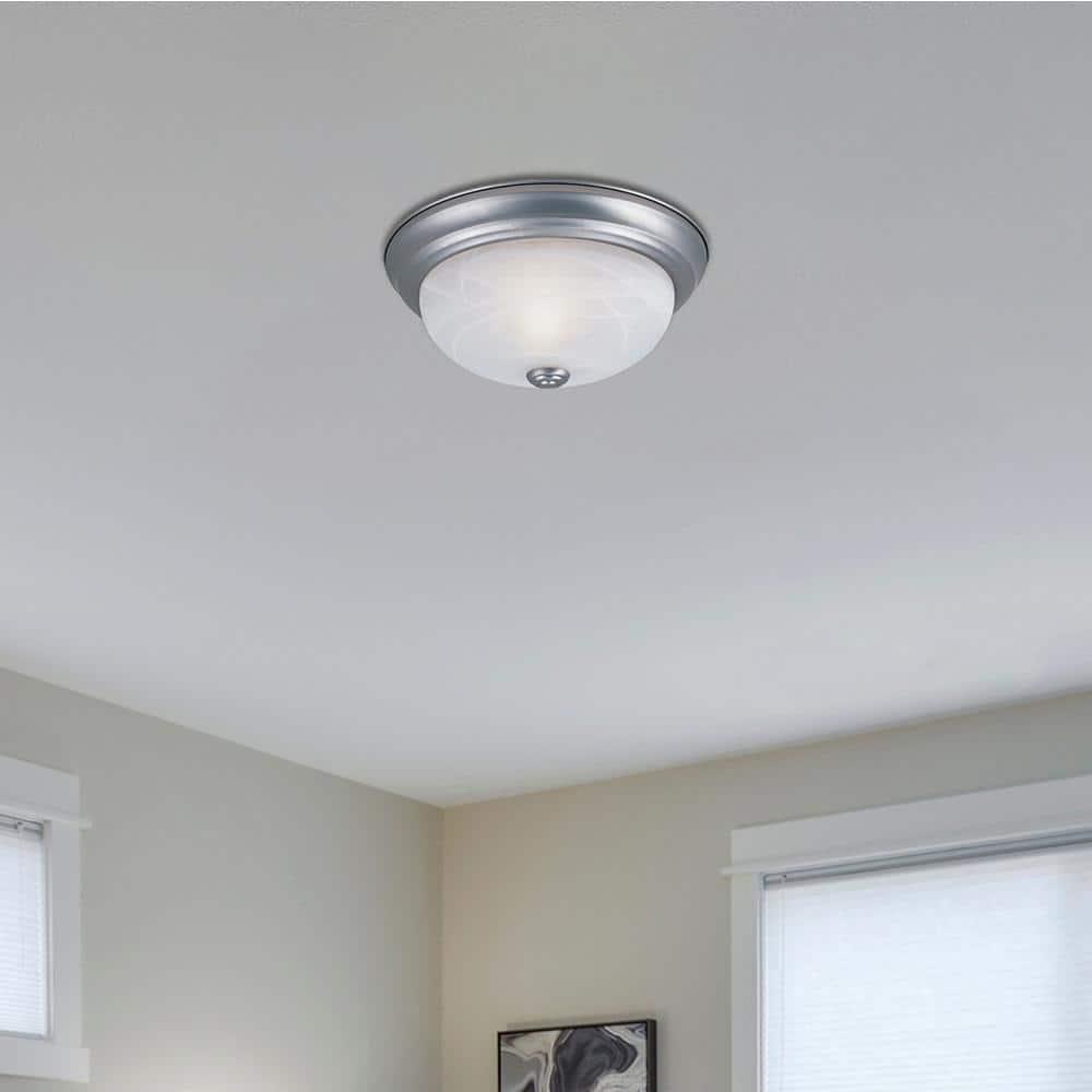 Designers Fountain 15 inch 3-Light Pewter Flush Mount Ceiling Light, 1257L-PW-AL