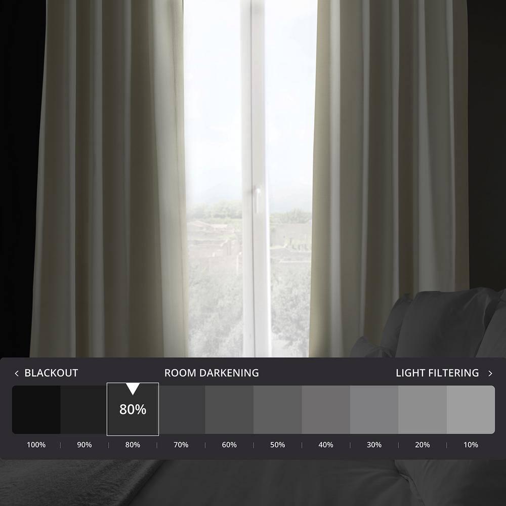 Oat Cream Bellino Blackout Room Darkening Curtain (1 Panel), Oat Cream, 50W X 96L