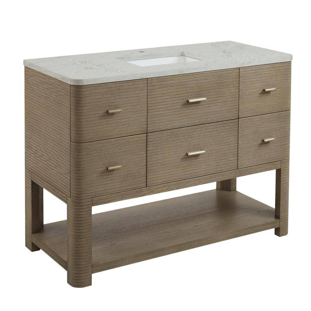 Lucian 48'' Single Bathroom Vanity with Quartz Top