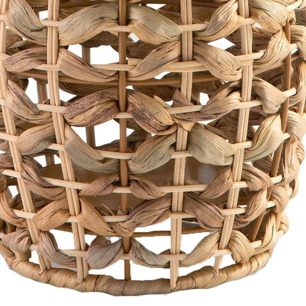Enna Lantern, Bohemian Style, Candle Stand, Brown Rattan Woven