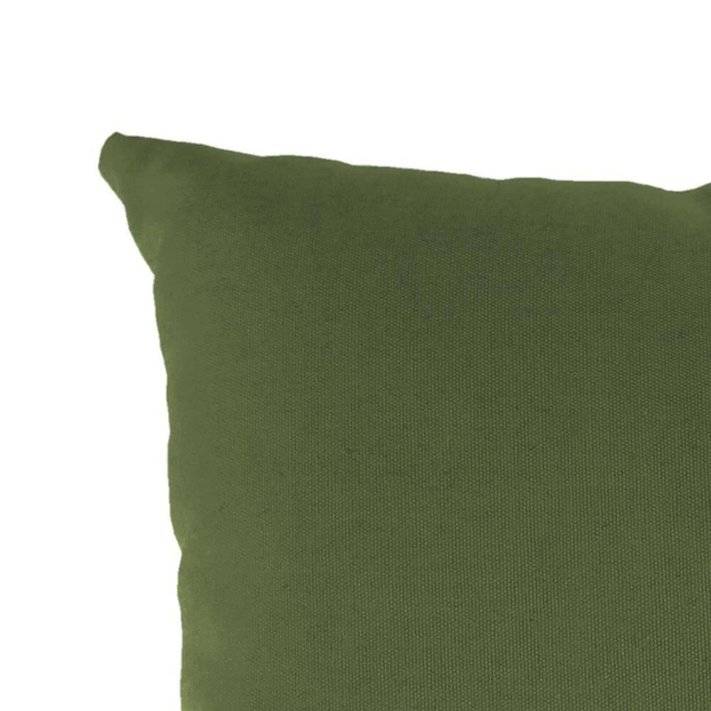 Jordan Manufacturing 18" x 12" Green Solid Outdoor Lumbar Throw Pillow (Set of 2)