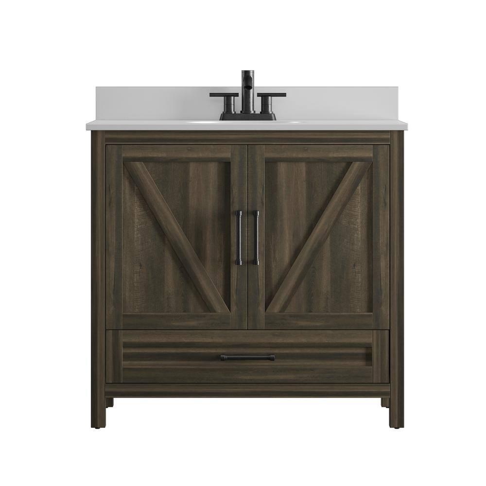 Twin Star Home 36" Single Bathroom Vanity, Canyon Lake Pine