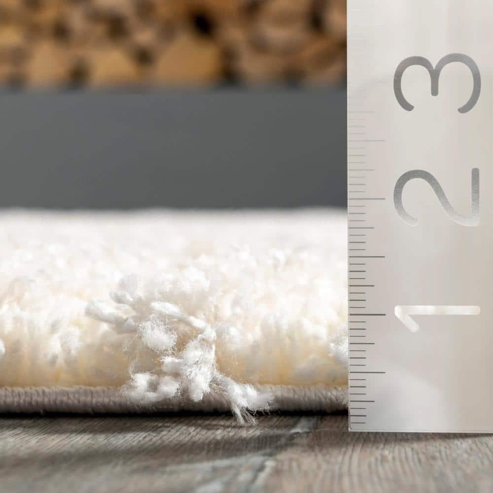 Nuloom Gloria Abstract 2x8 Runner Shag Indoor Area Rug for Living Room Bedroom Dining Room Nursery Entryway Hallway, Beige