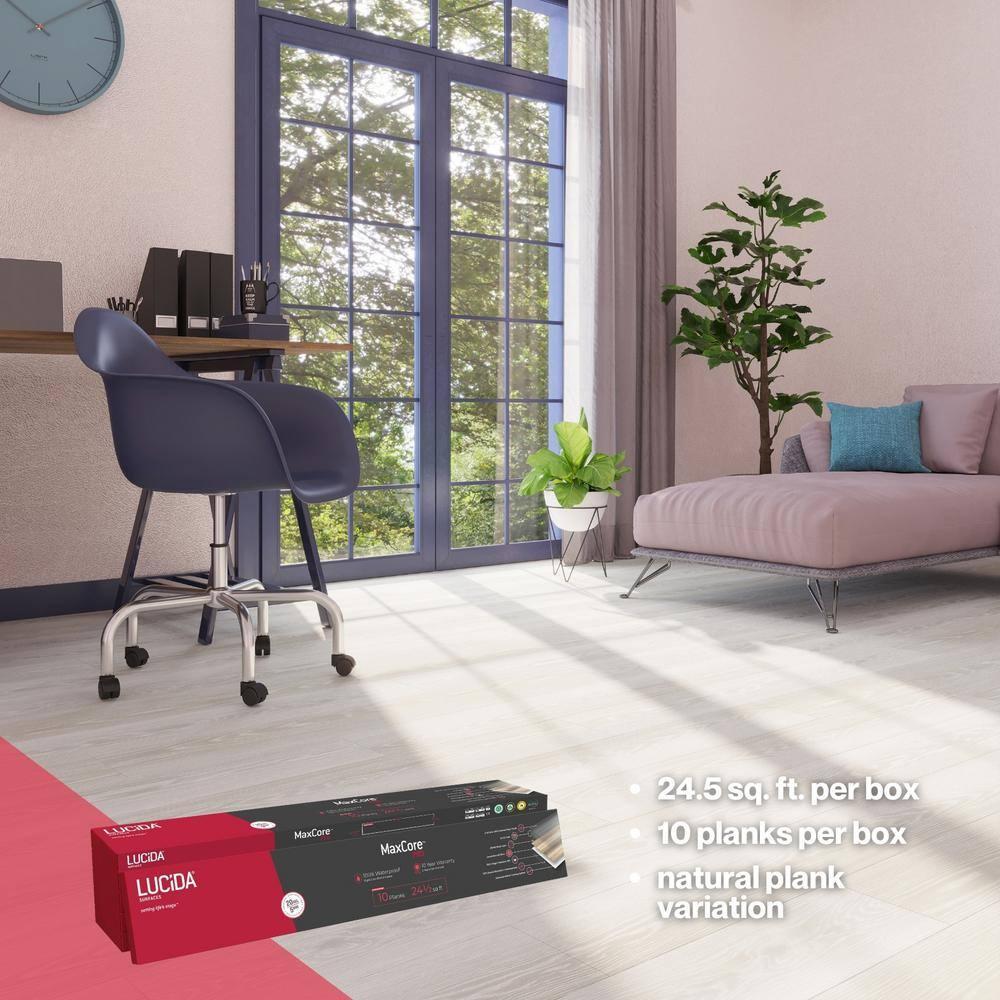Lucida USA MaxCore Pro 20mil x 7.3" W x 48" L Click Lock Luxury Vinyl Plank Flooring