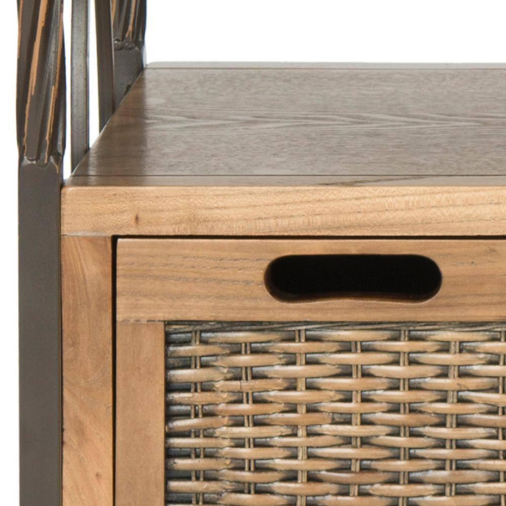 Joshua Media Console Table - Oak - Safavieh