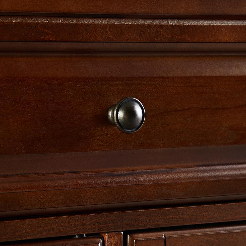 Crosley Furniture Alexandria Wood Kitchen Island in Mahogany