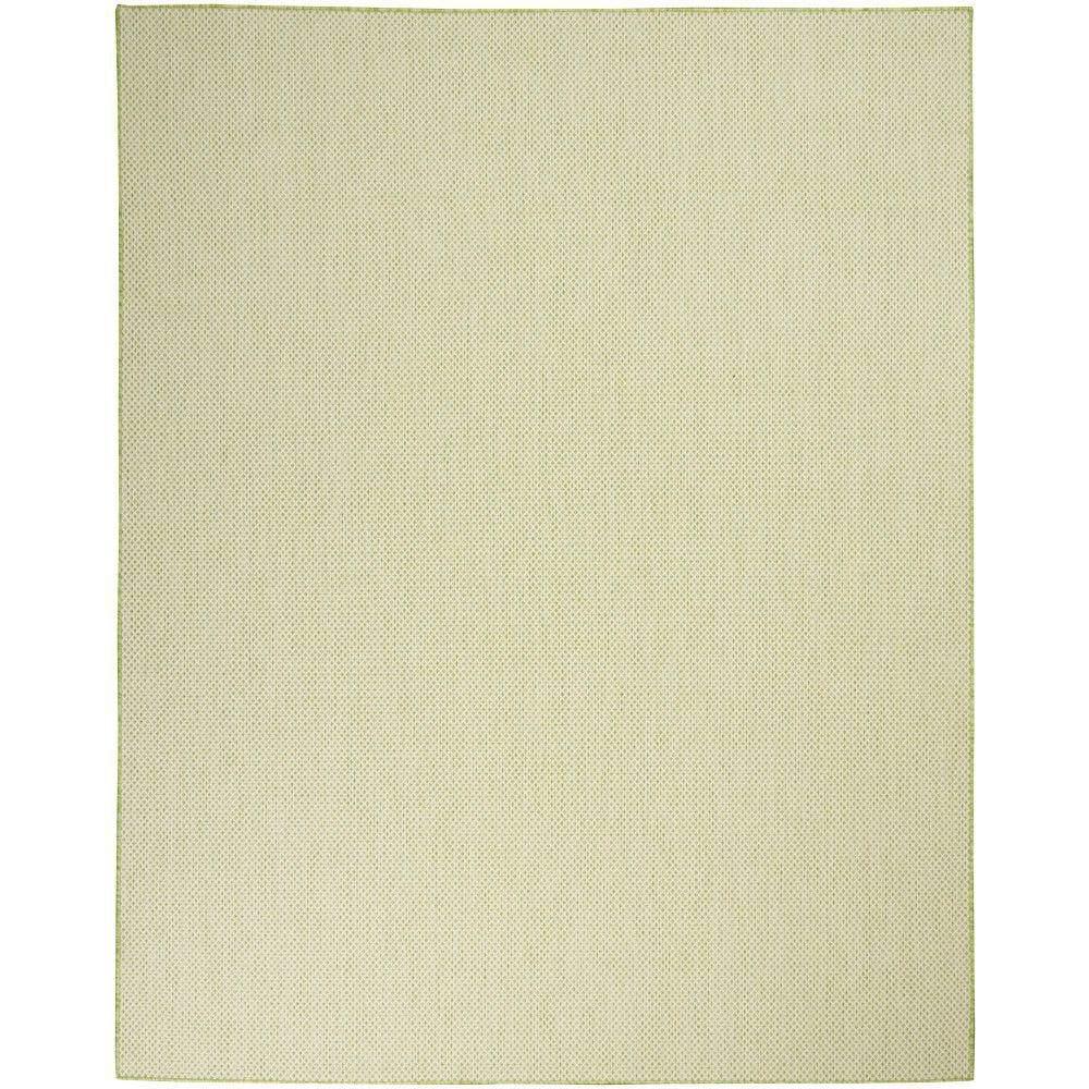 Nourison Courtyard 9' x 12' Ivory Green All-over design Indoor/Outdoor Rug