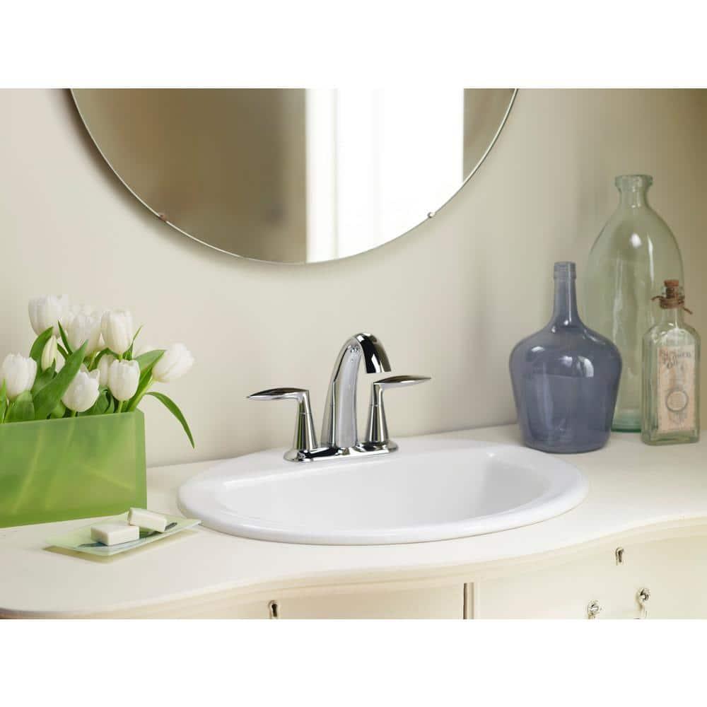 Kohler Alteo® Centerset 4" Bathroom Faucet with Pop-Up Drain Assembly, 2-Handle Bathroom Sink Faucet, 1.2 gpm