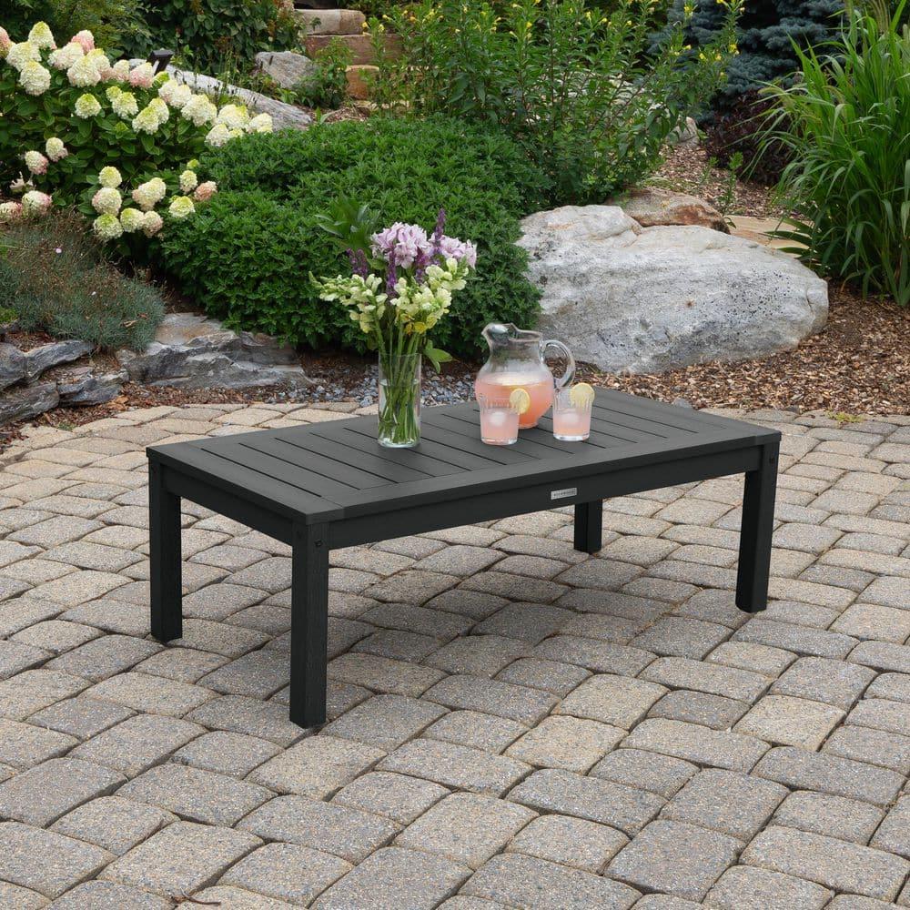 Adirondack Coffee Table Black - Highwood: Outdoor Poly Lumber, Stainless Steel Hardware, 12-Year Warranty
