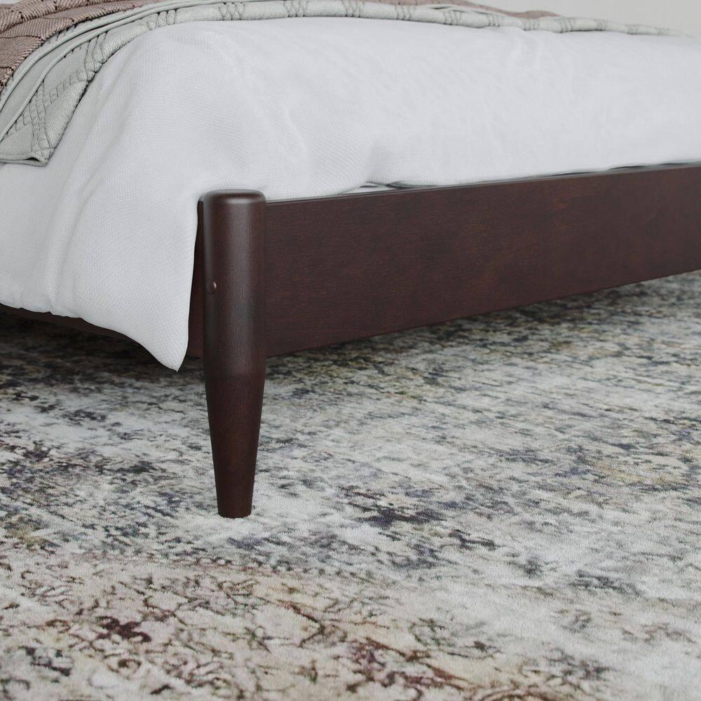AFI Aria Full Modern Solid Wood Low Profile Platform Bed, Espresso