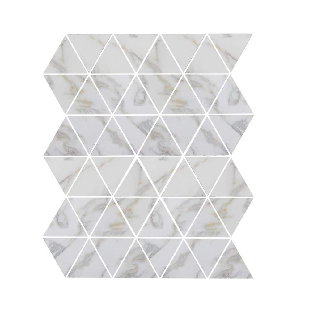 Abolos Landscape 1 in. x 2 in. Translucent Glass Plastic Face Mounted Brick Mosaic Designer Pool Tile