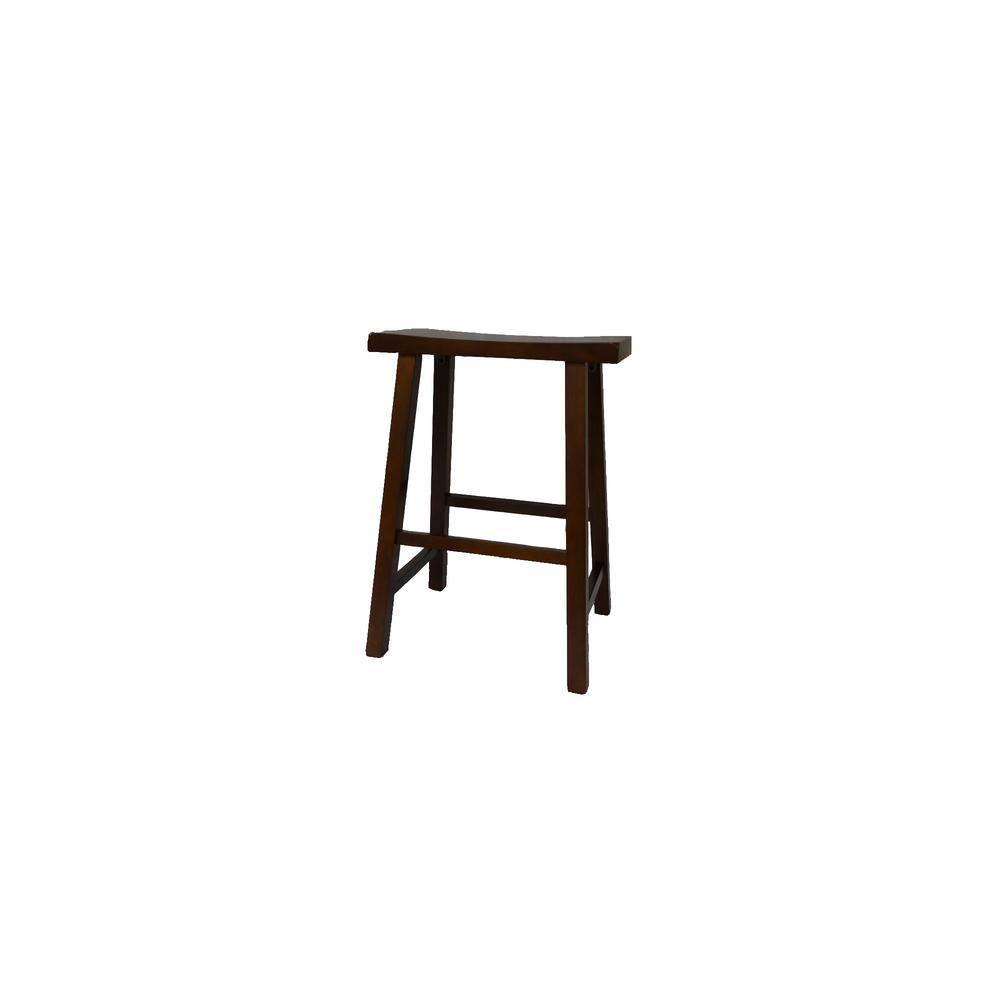 24" Saddleseat Counter Stool (Distressed Walnut)