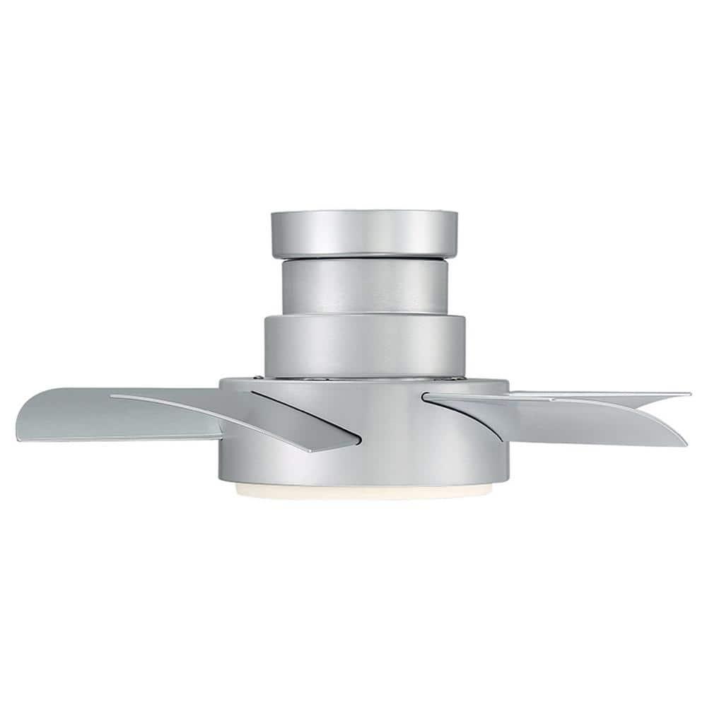 Vox 5 - Blade Indoor/Outdoor Smart Flush Mount Ceiling Fan with Remote Control and LED Light Kit