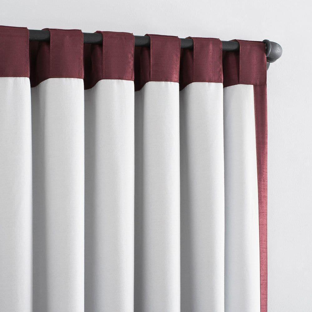 Sun Zero Sun Zero Evelina Faux Dupioni Silk Thermal Extreme 100% Blackout Back Tab Window Valance