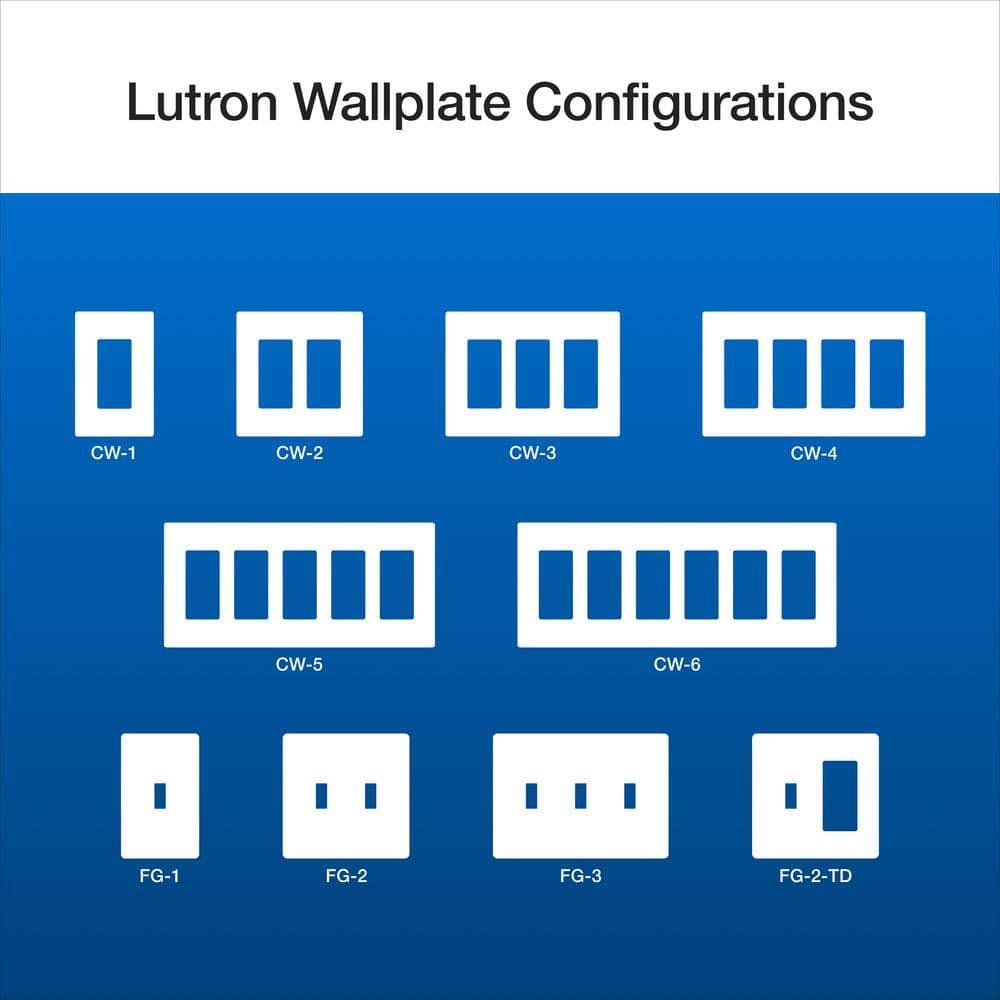Lutron Fassada 3 Gang Wallplate for Toggle-Style Dimmers and Switches, FG-3-LA, Light Almond (1-Pack)
