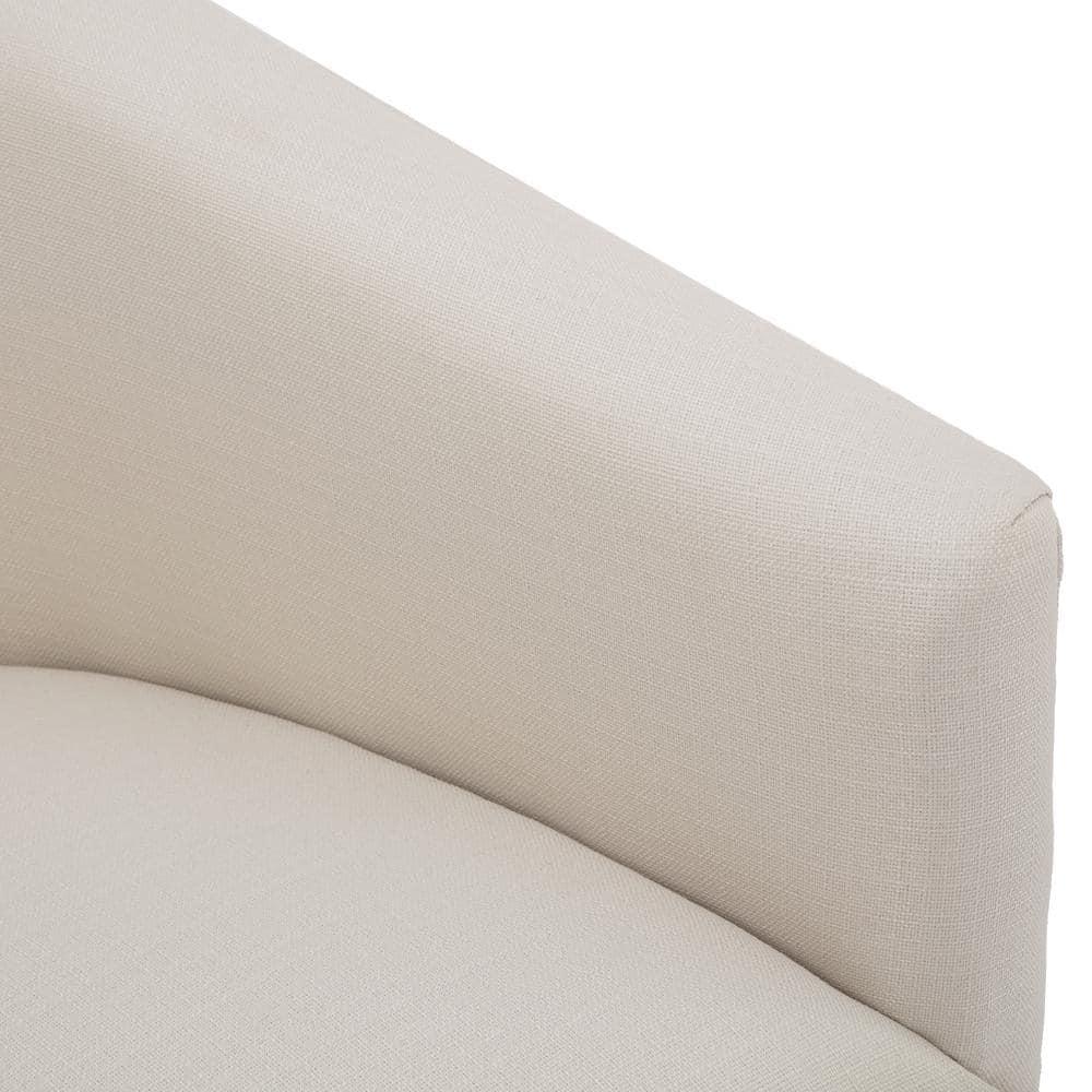 Comfort Pointe Elm Skirted Swivel Accent Chair Linen: Polyester Upholstery, No Assembly, Foam Fill