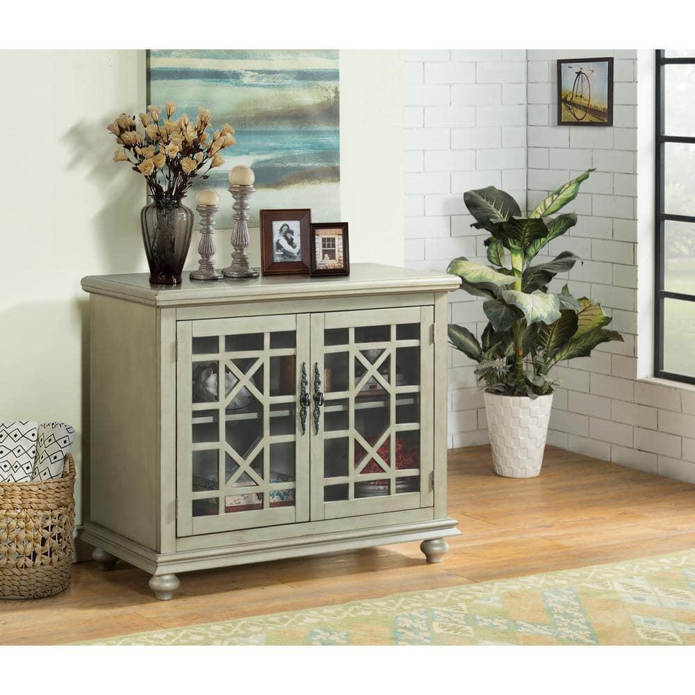 Martin Svensson Home Elegant Small Spaces TV Stand, Antique Silver