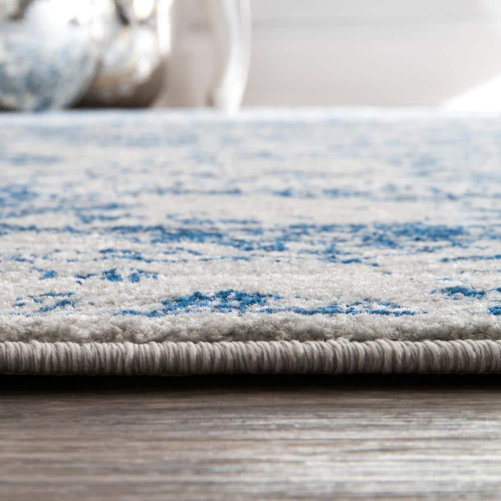 Nuloom Odell Oriental/Persian 6 Square Indoor Area Rug for Living Room Bedroom Dining Room Kitchen, Blue/Ivory