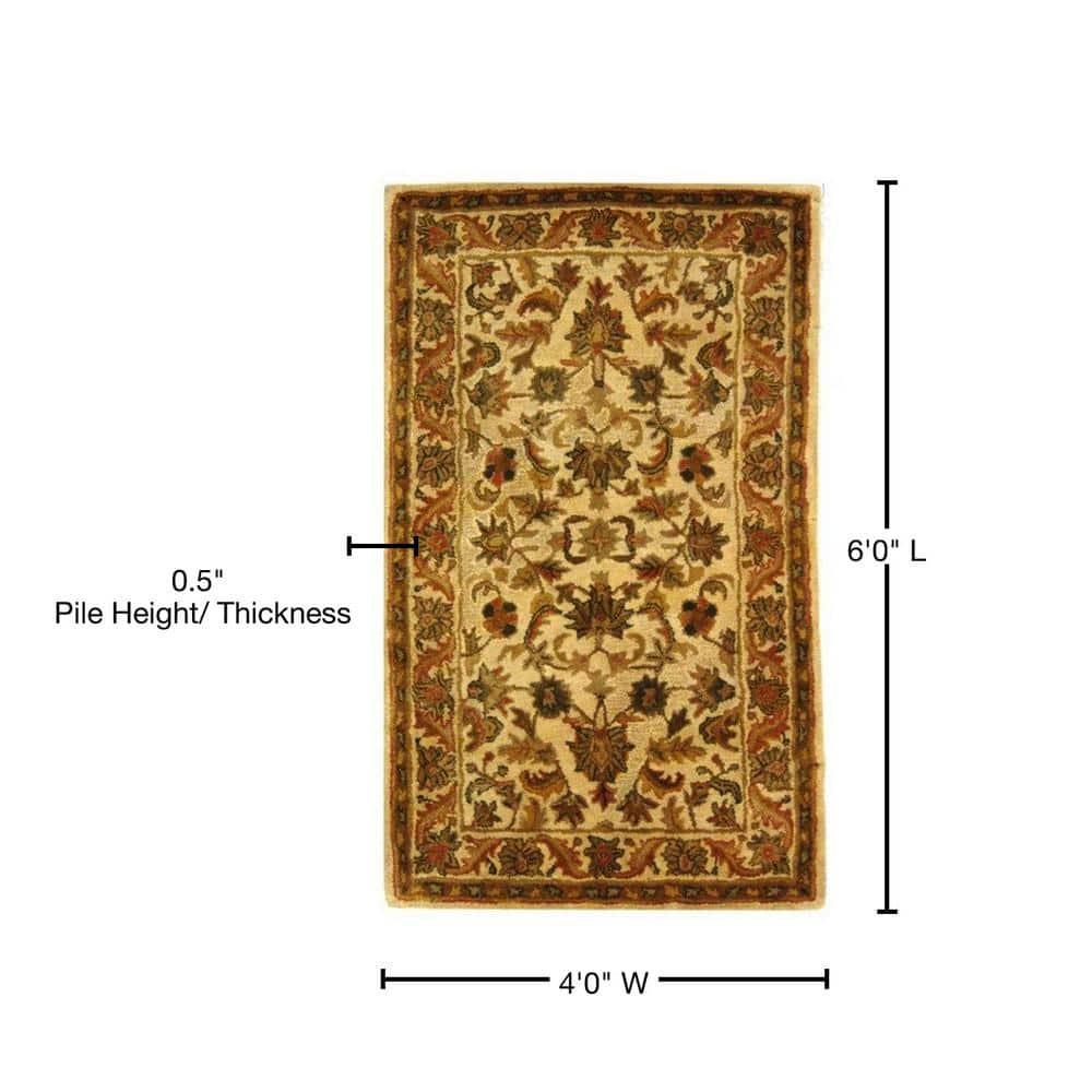 Antiquity AT52 Hand Tufted Indoor Area Rug - Gold - 4'x6' - Safavieh