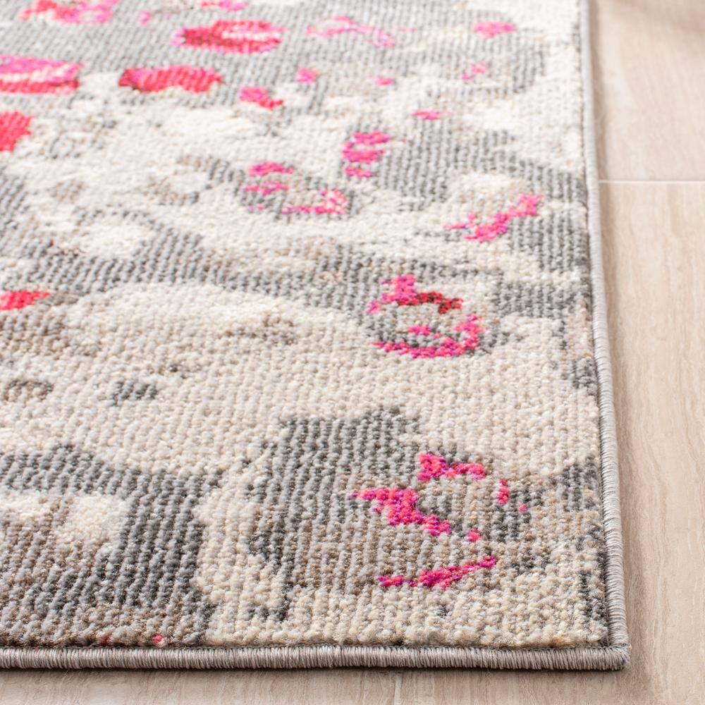 Madison MAD425 Power Loomed Area Rug - Grey/Red - 8'x10' - Safavieh.