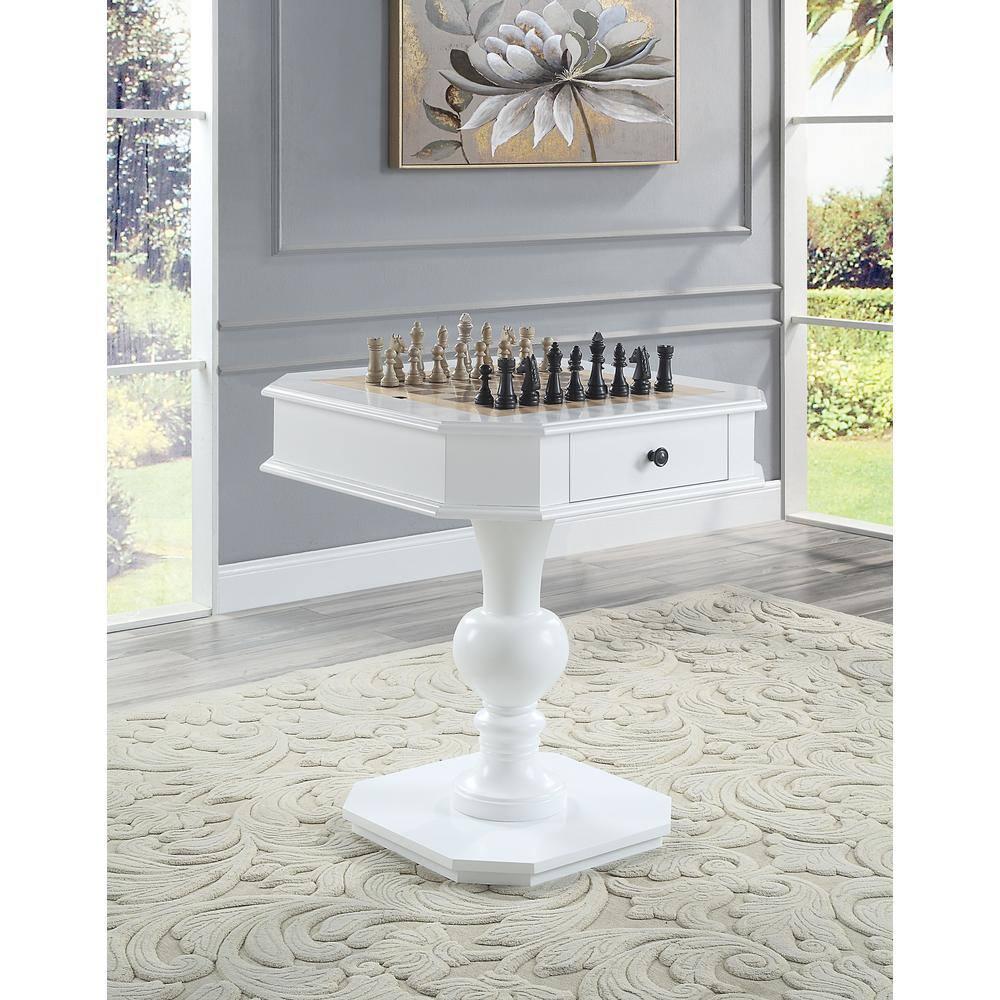 AC00862 - Game Table, White Finish - Galini
