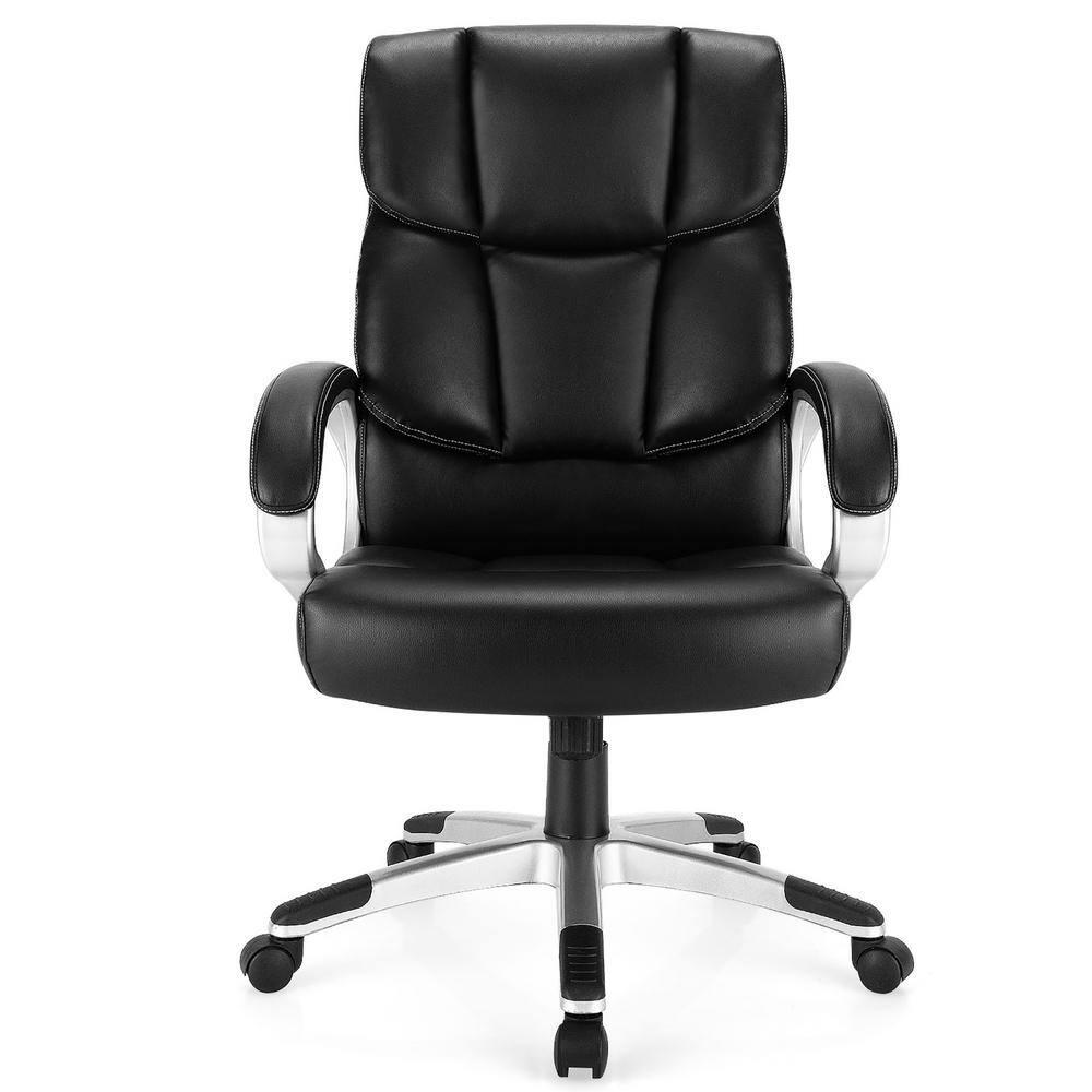 Costway Executive High Back Big & Tall Leather Adjustable Computer Desk Chair