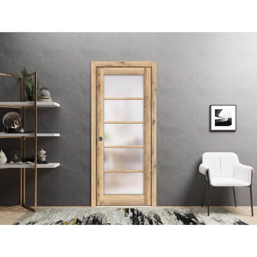 Quadro Solid + Manufactured Wood Paneled Slab Door