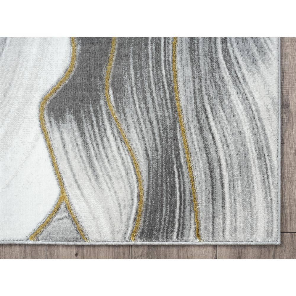 Abani Luna Collection Area Rug Mid Century Modern Bedroom Living Room Decor Floor Rug 6 x 9 Grey