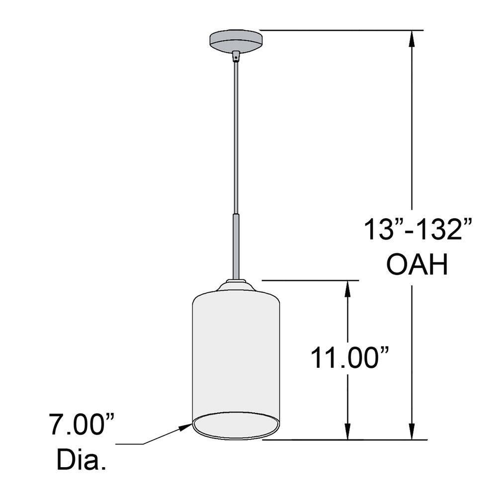 Access Lighting Simplicite 1 - Light Pendant in  Black Chrome