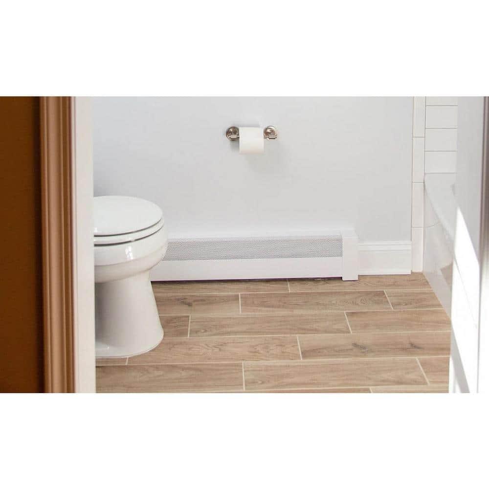 Baseboarders Baseboarders Basic Galvanized Steel Easy Slip-On Baseboard Heater Cover ONLY - White | ENDCAPS SOLD SEPARATELY