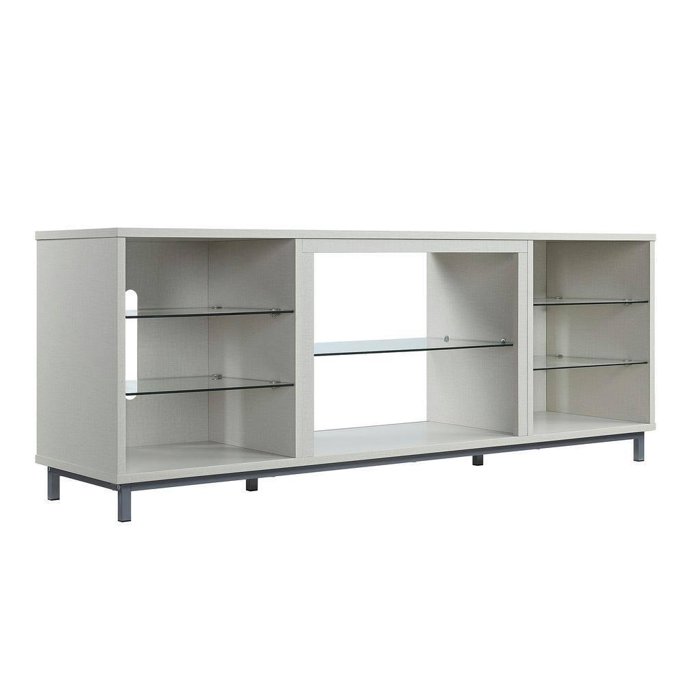 Brighton TV Stand for TVs up to 56" Beige - Manhattan Comfort: MDF Media Console with Cable Management
