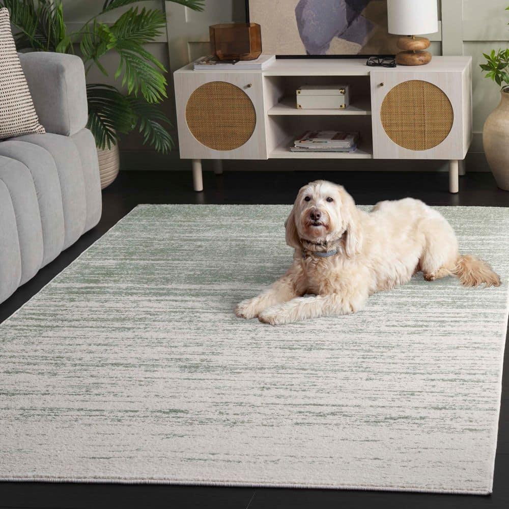 SAFAVIEH Adirondack Esmond Abstract Area Rug, Sage/Ivory, 8' x 10'