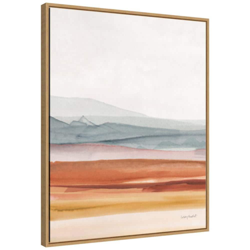 22" x 28" Sierra Hills 03 by Lisa Audit Framed Canvas Wall Art Light Brown - Amanti Art: Modern Lithograph, Sawtooth Back Mounted