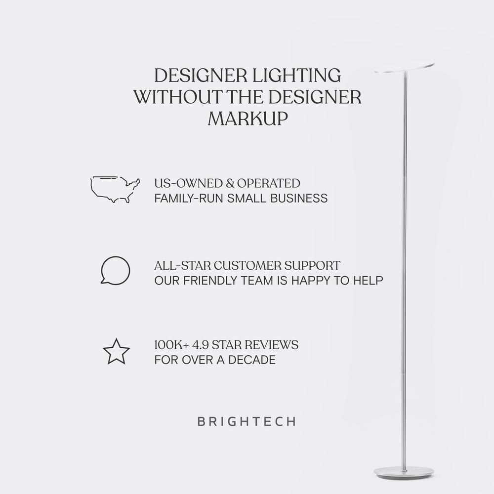 Brightech Sky Flux Industrial 63" Dimmable LED Floor Lamp with Adjustable Head