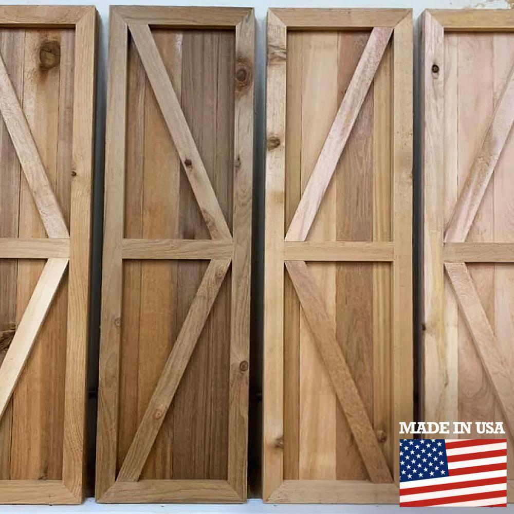 Ekena Millwork TimberCraft 5 3/8" Boards Joined Board-n-Batten Shutters w/Z-Bar, Western Red Cedar (Per Pair) (Set of 2)