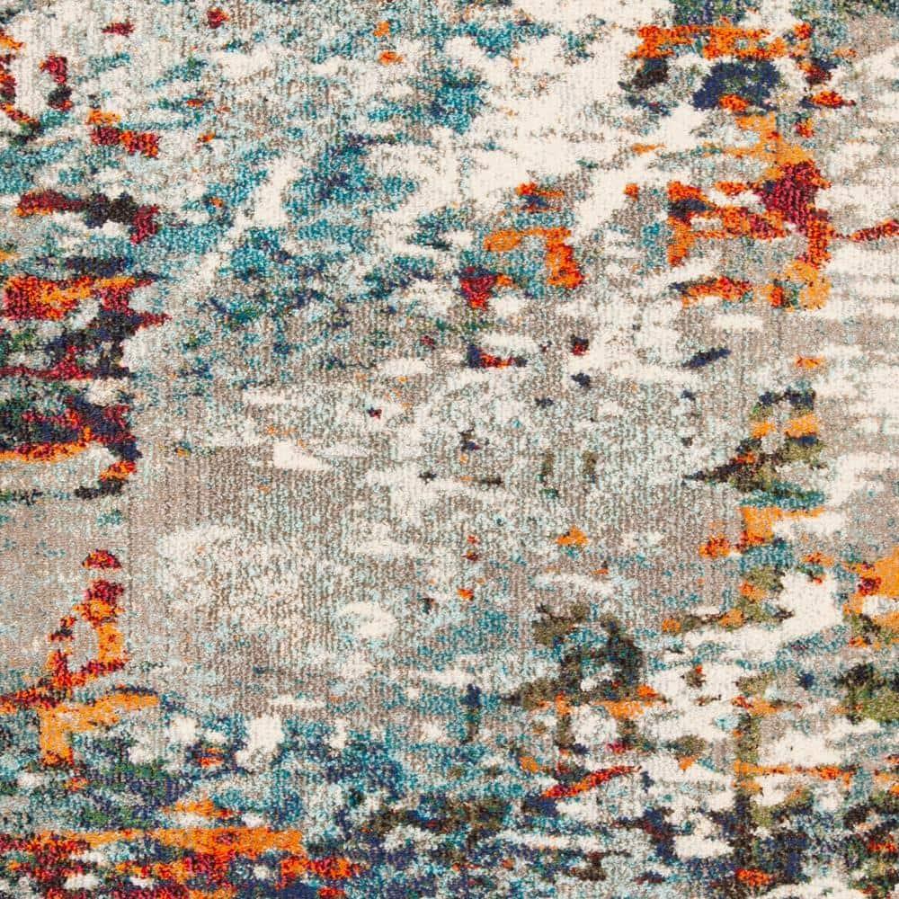Madison MAD471 Power Loomed Indoor Area Rug - Grey/Blue - 6'7"x6'7" - Safavieh
