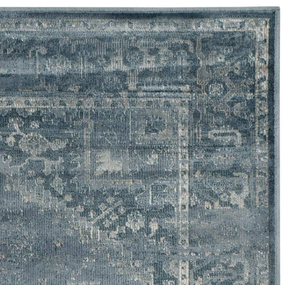 Vintage VTG114 Power Loomed Indoor Skid-Resistant Runner Rug - Blue - 2'2"x8' - Safavieh