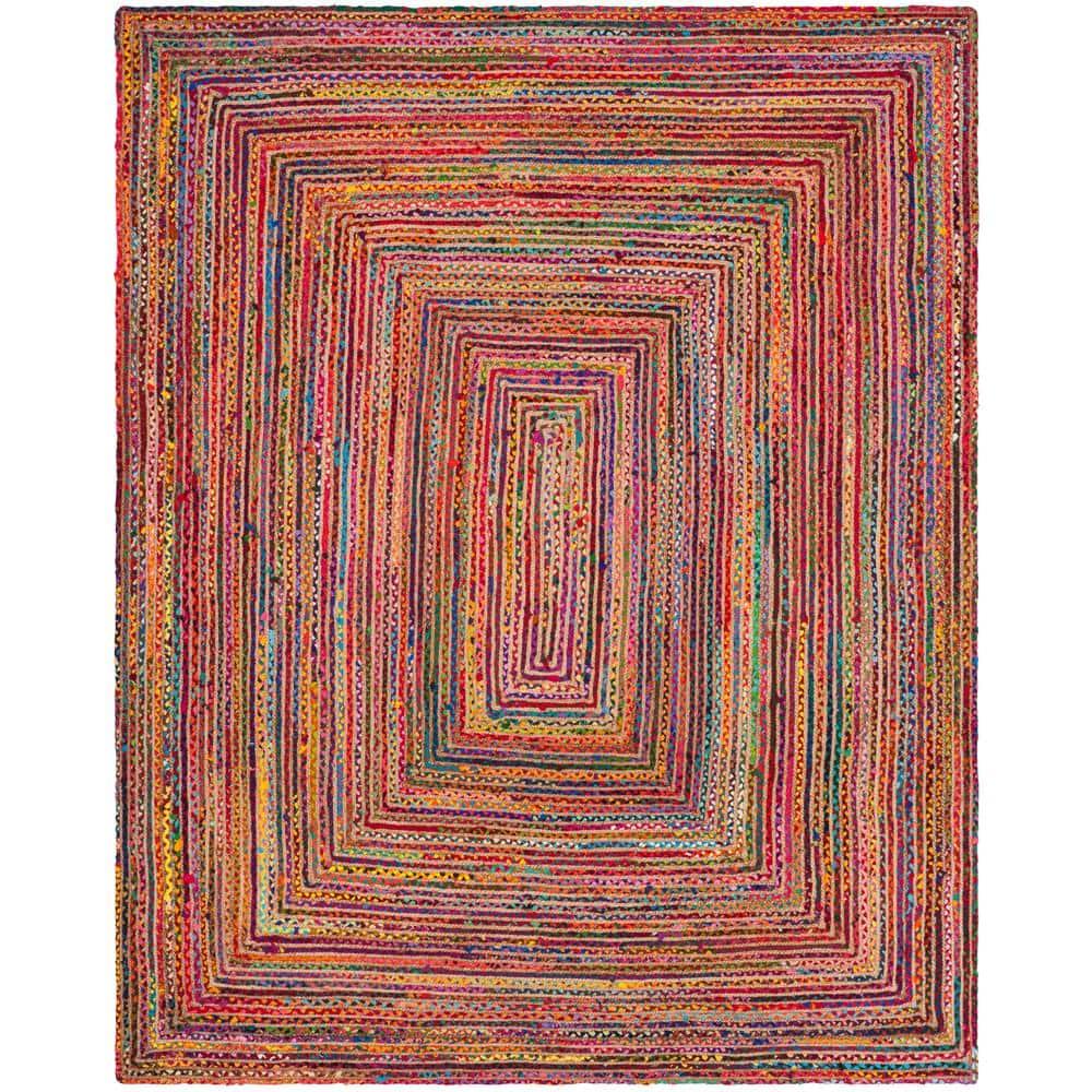 SAFAVIEH Cape Cod Miah Geometric Area Rug, Red/Multi, 11' x 15'