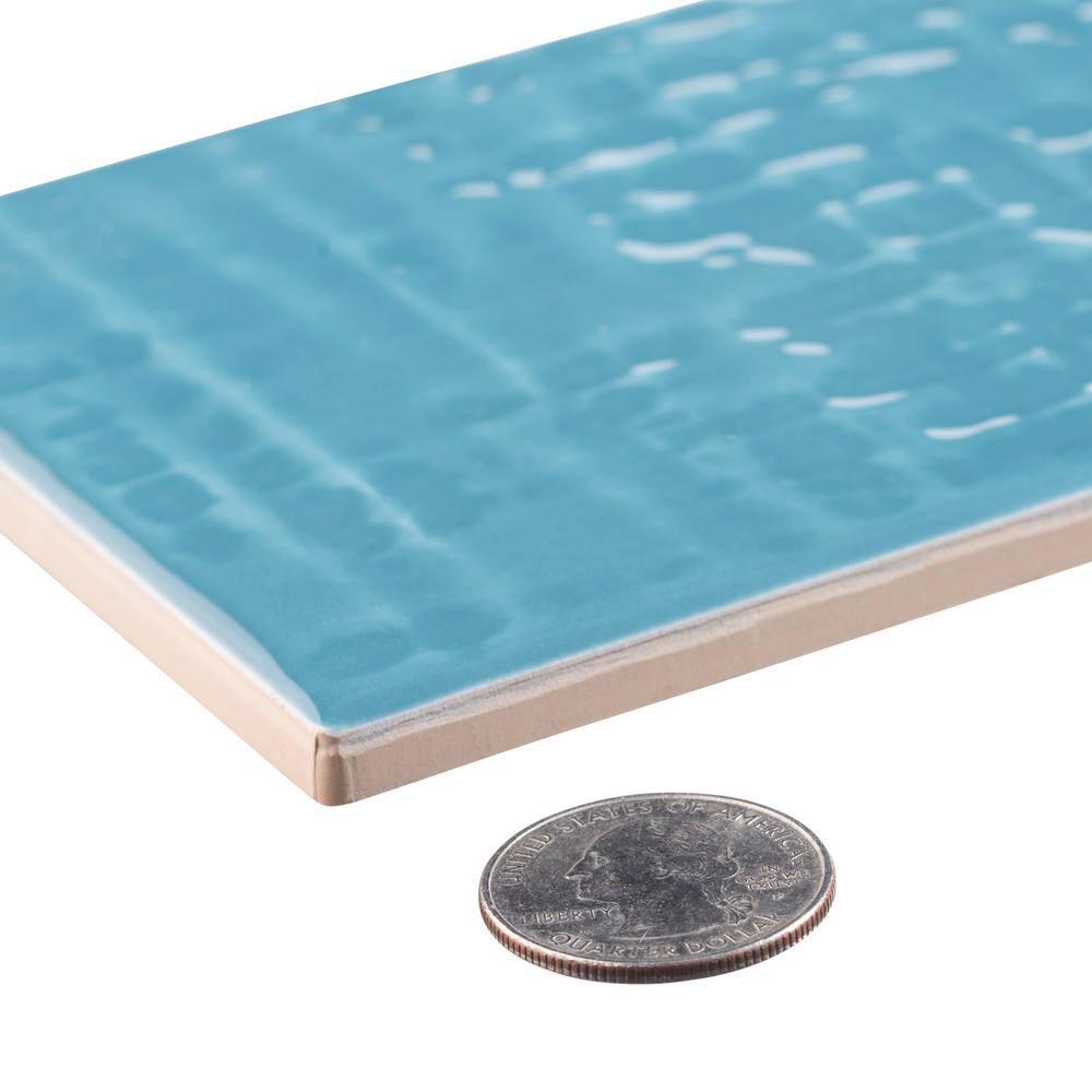 Andova Perfecto-Marvelli 4-in. x 16-in. Subway Textured Glossy Ceramic Wall Tile