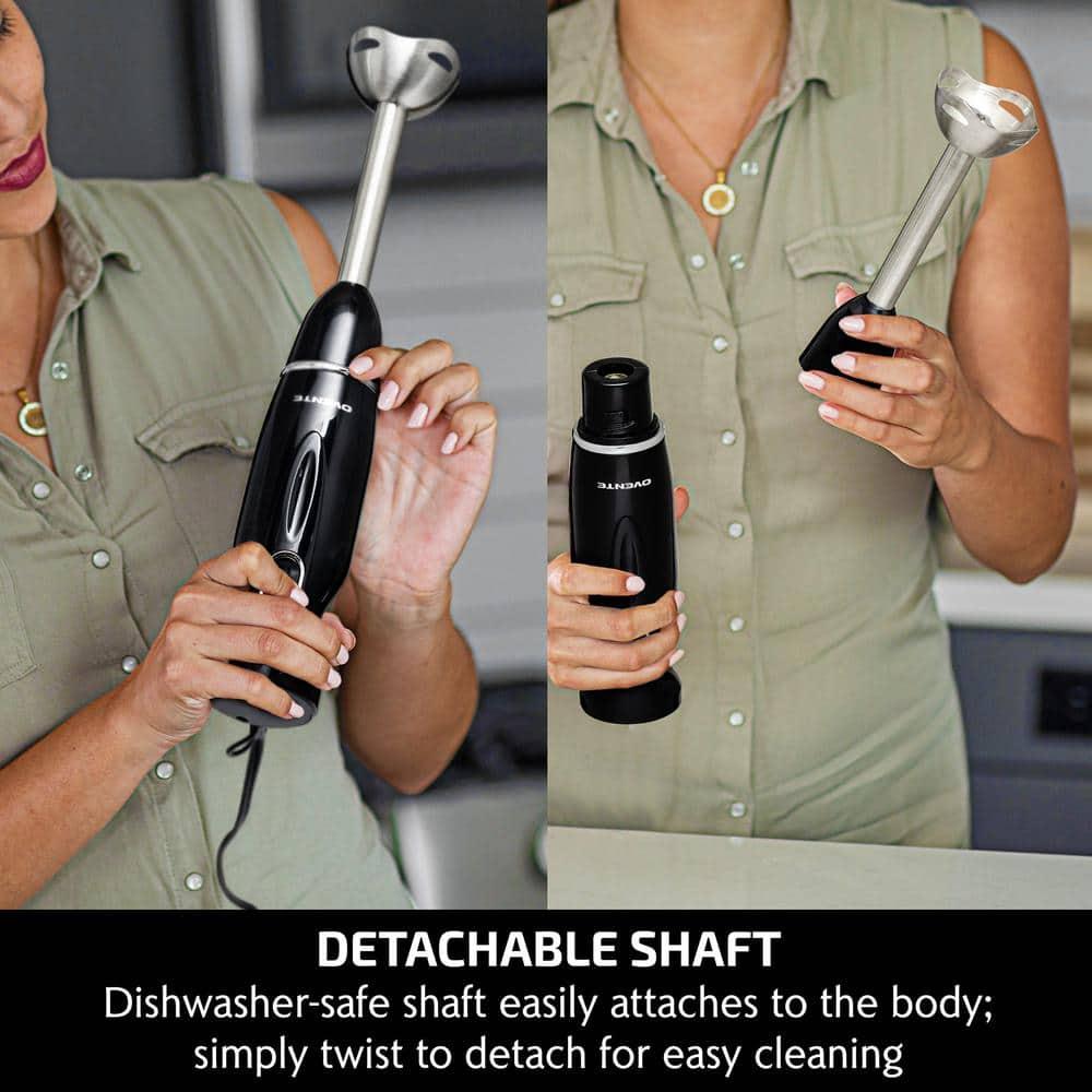 OVENTE Electric Immersion Hand Blender 300 Watt 2 Mixing Speed