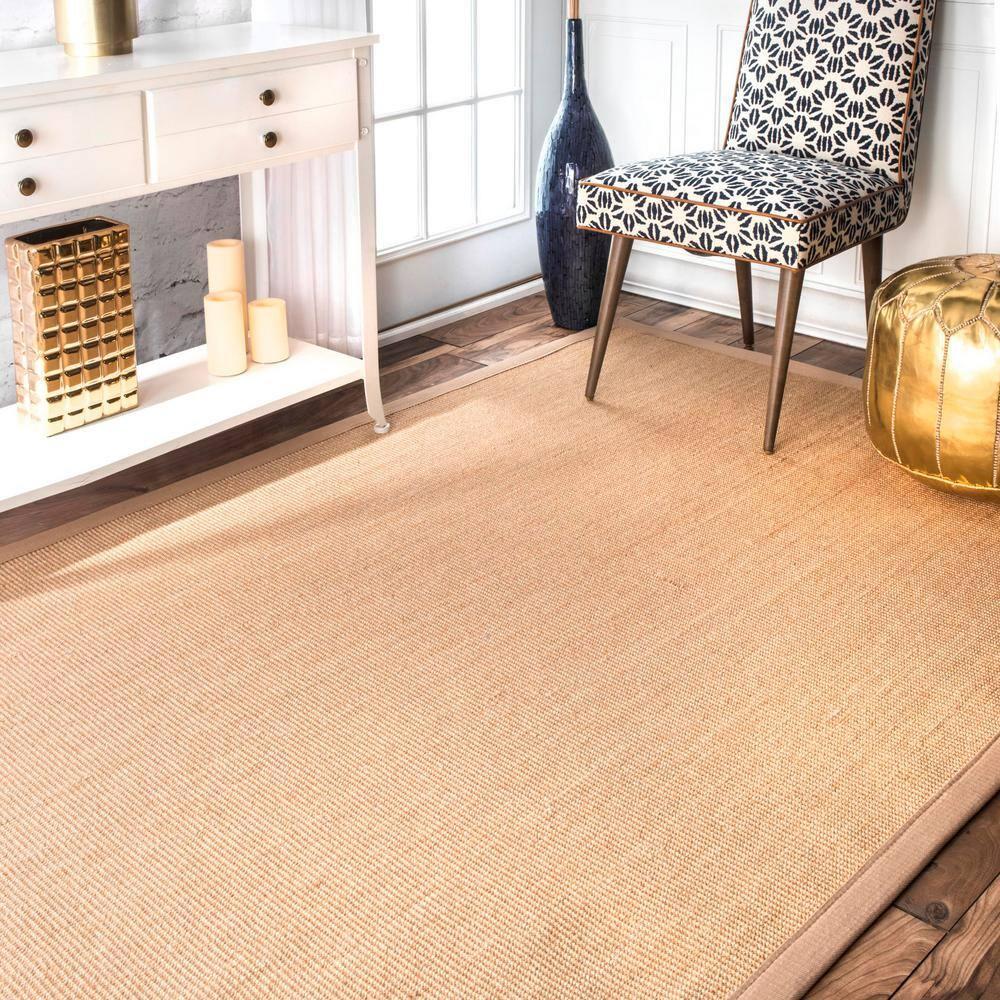 3'x5' Machine Woven orsay sisal Accent Rug Beige - nuLOOM: Modern Indoor Low Pile Skid-Resistant Area Rug