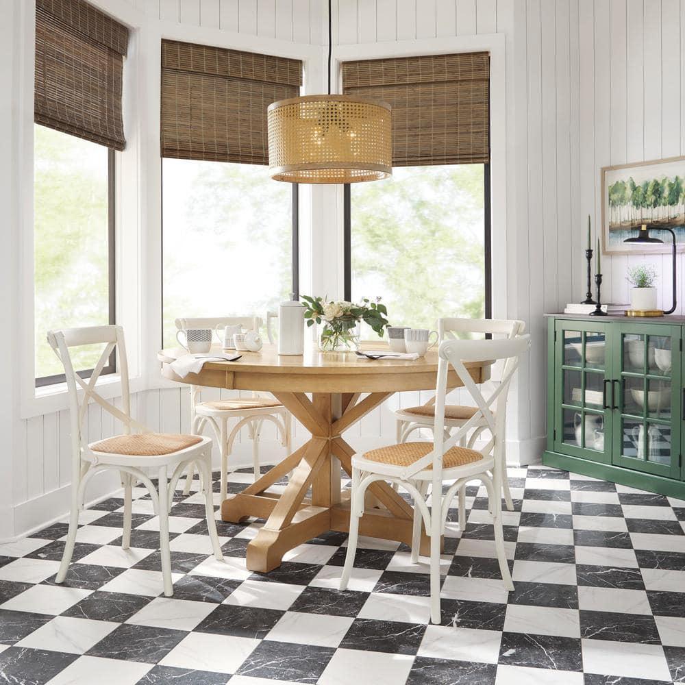 Elegance Plaid Stain Resistant Napkin Set of 4 - 17" x 17" - White - Elrene Home Fashions